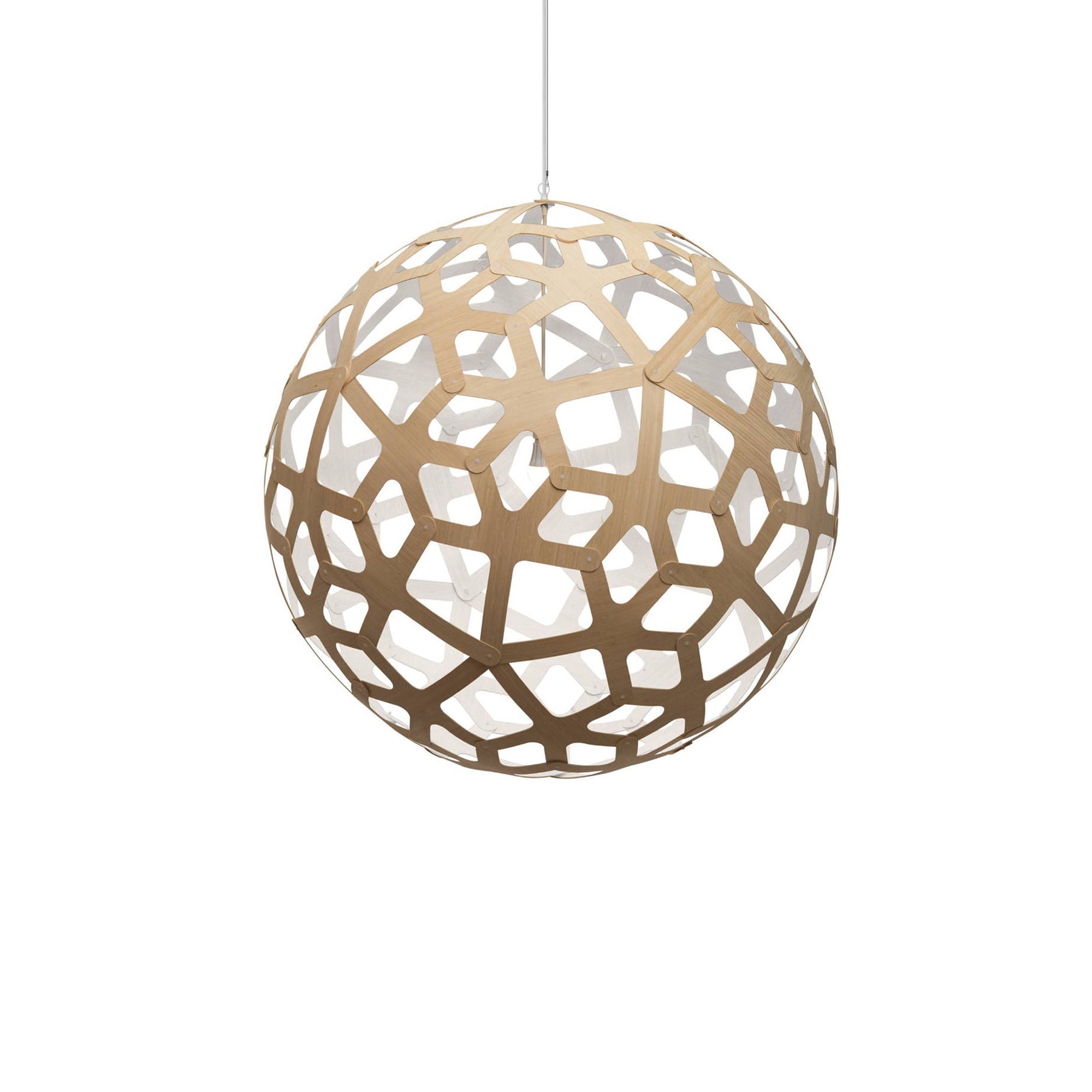 Coral Pendant Light: Extra Large + Bamboo + White + White