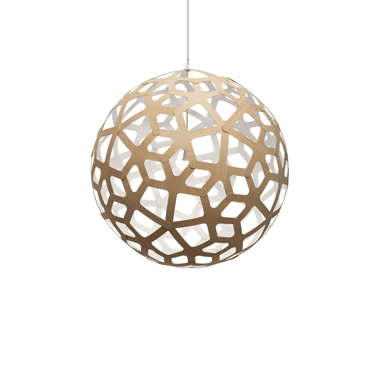 Coral Pendant Light: Extra Large + Bamboo + White + White