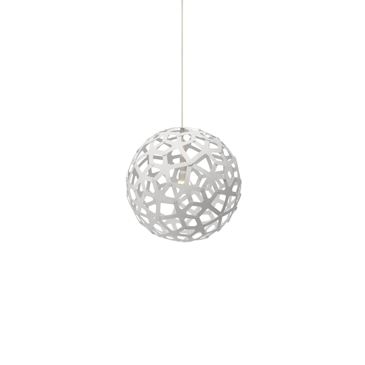 Coral Pendant Light: Extra Small + White + White