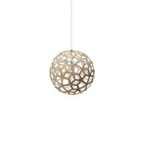 Coral Pendant Light: Extra Small + Bamboo + White + White