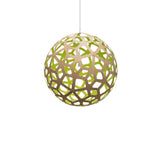 Coral Pendant Light: Large + Bamboo + Lime + White