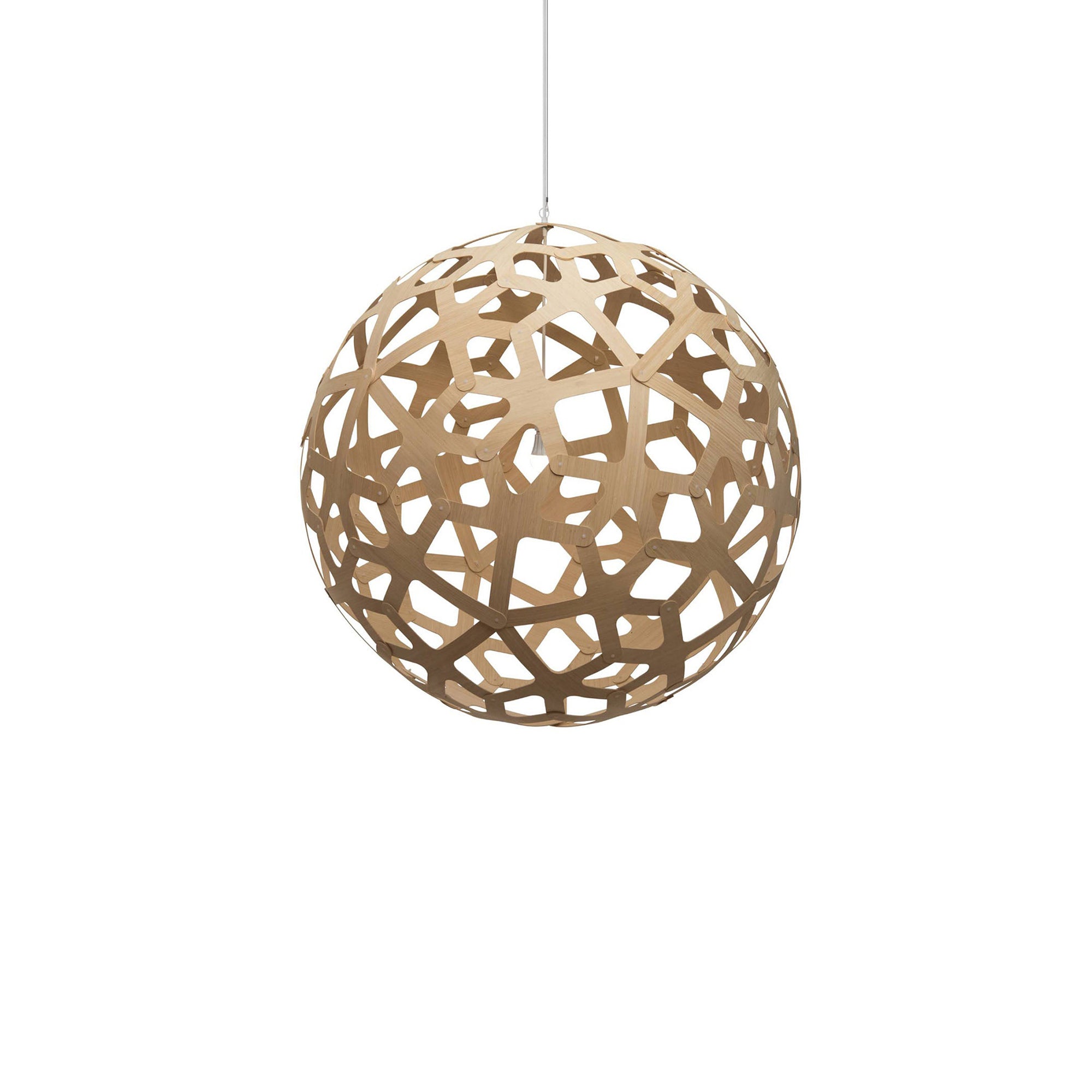 Coral Pendant Light: Large + Bamboo + White