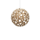 Coral Pendant Light: Large + Bamboo + White