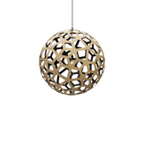 Coral Pendant Light: Large + Bamboo + Black + Black 