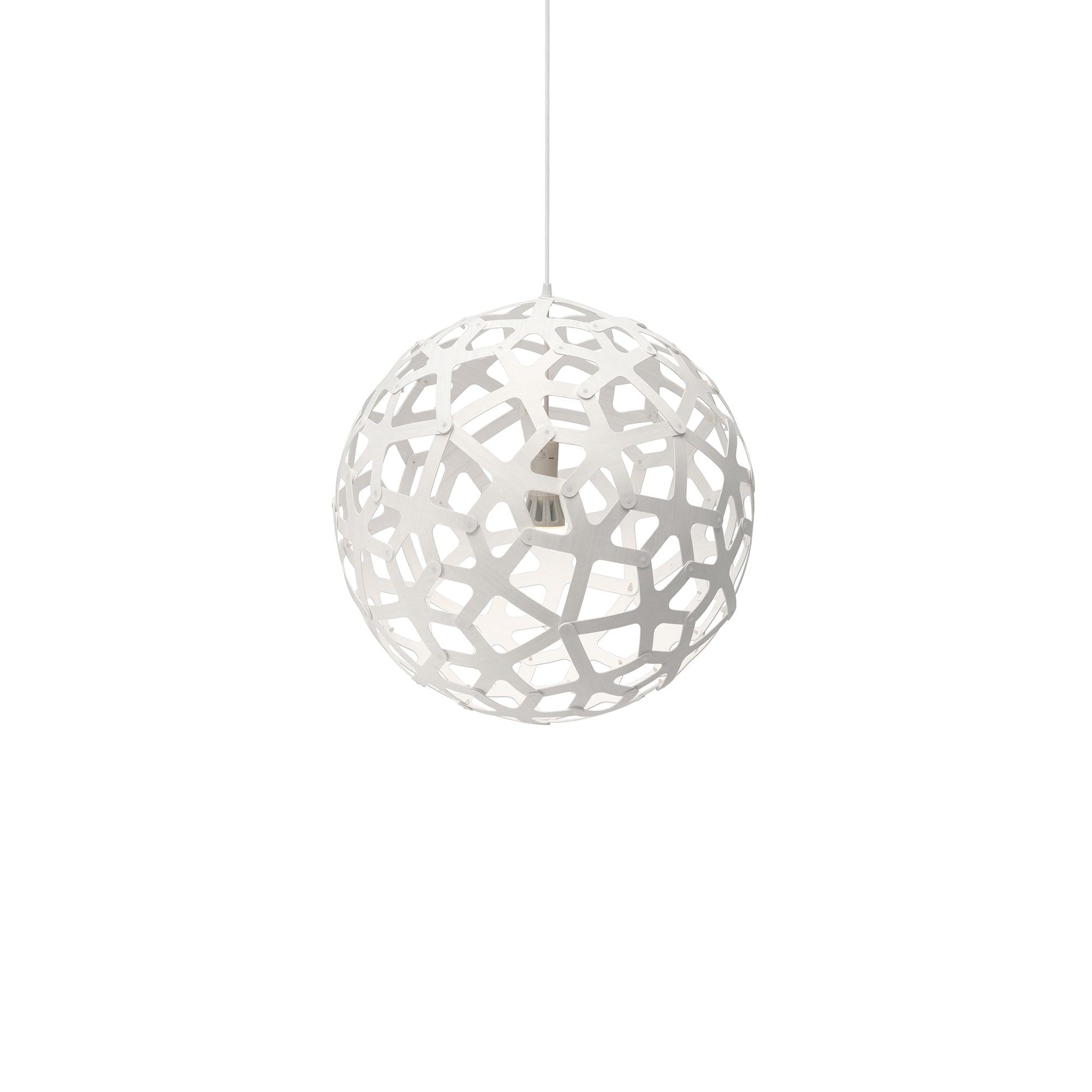 Coral Pendant Light: Medium + White + White