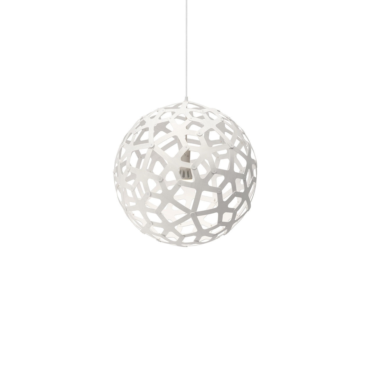 Coral Pendant Light: Medium + White + White