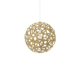 Coral Pendant Light: Medium + Bamboo + White