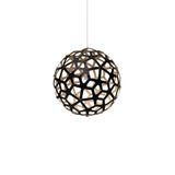 Coral Pendant Light: Medium + Black + Bamboo + White