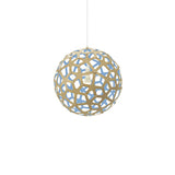 Coral Pendant Light: Medium + Bamboo + Blue + White