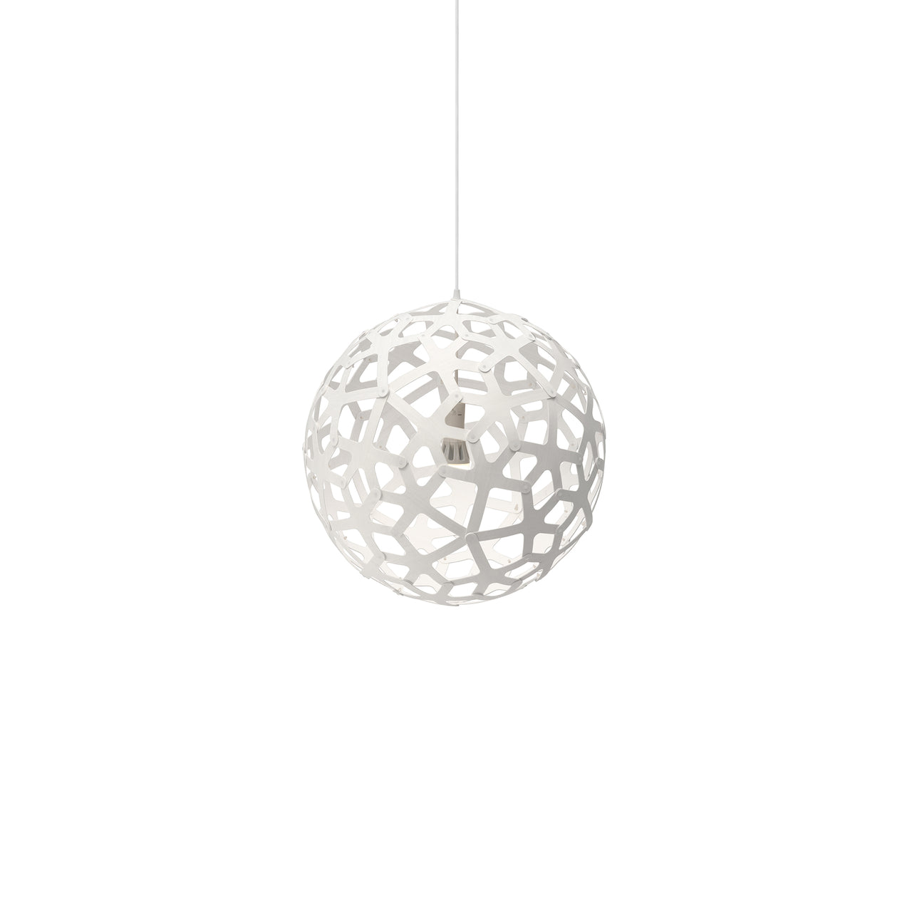 Coral Pendant Light: Small + White + White