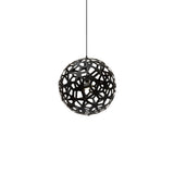 Coral Pendant Light: Small + Black + Black