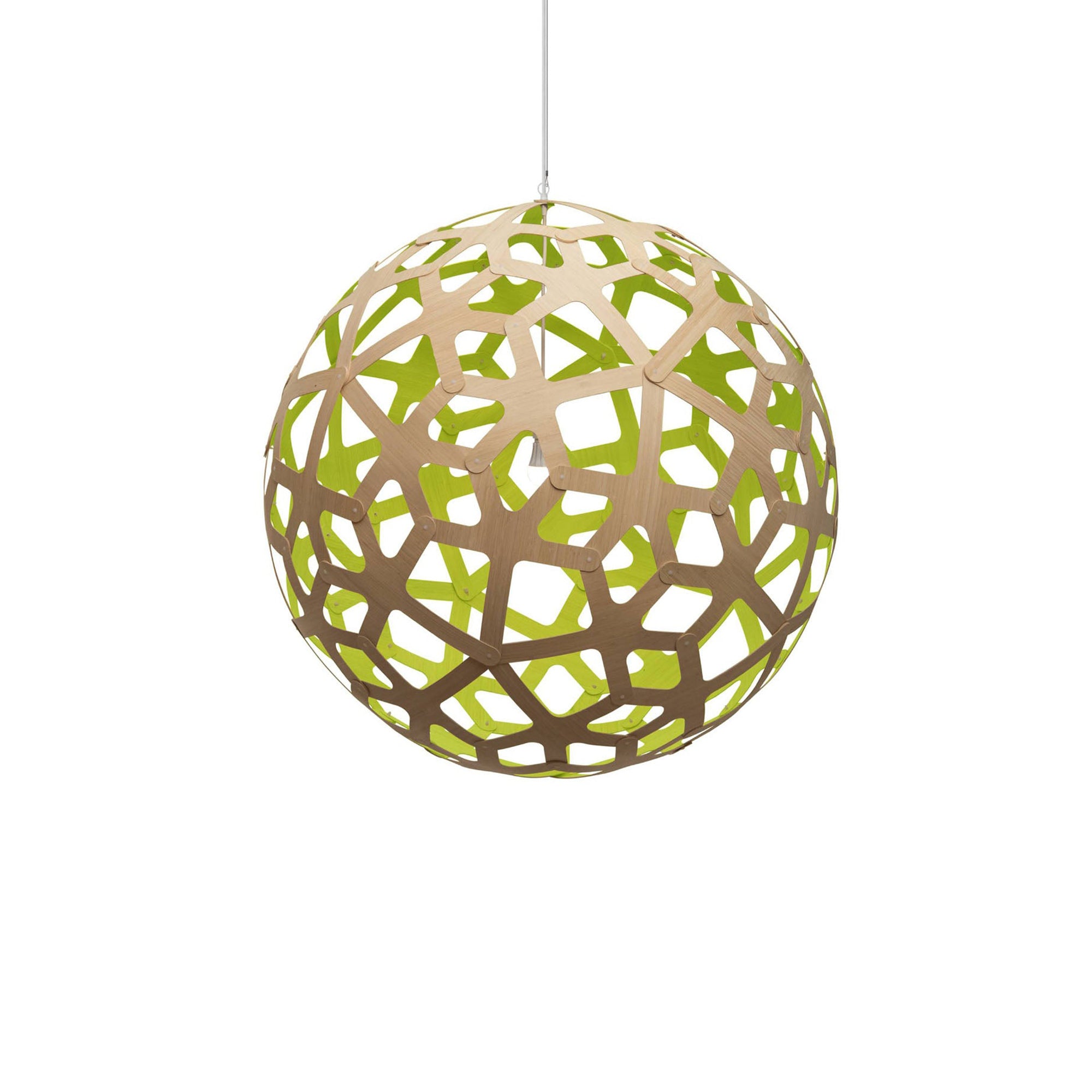 Coral Pendant Light: XX Large + Bamboo + Lime + White