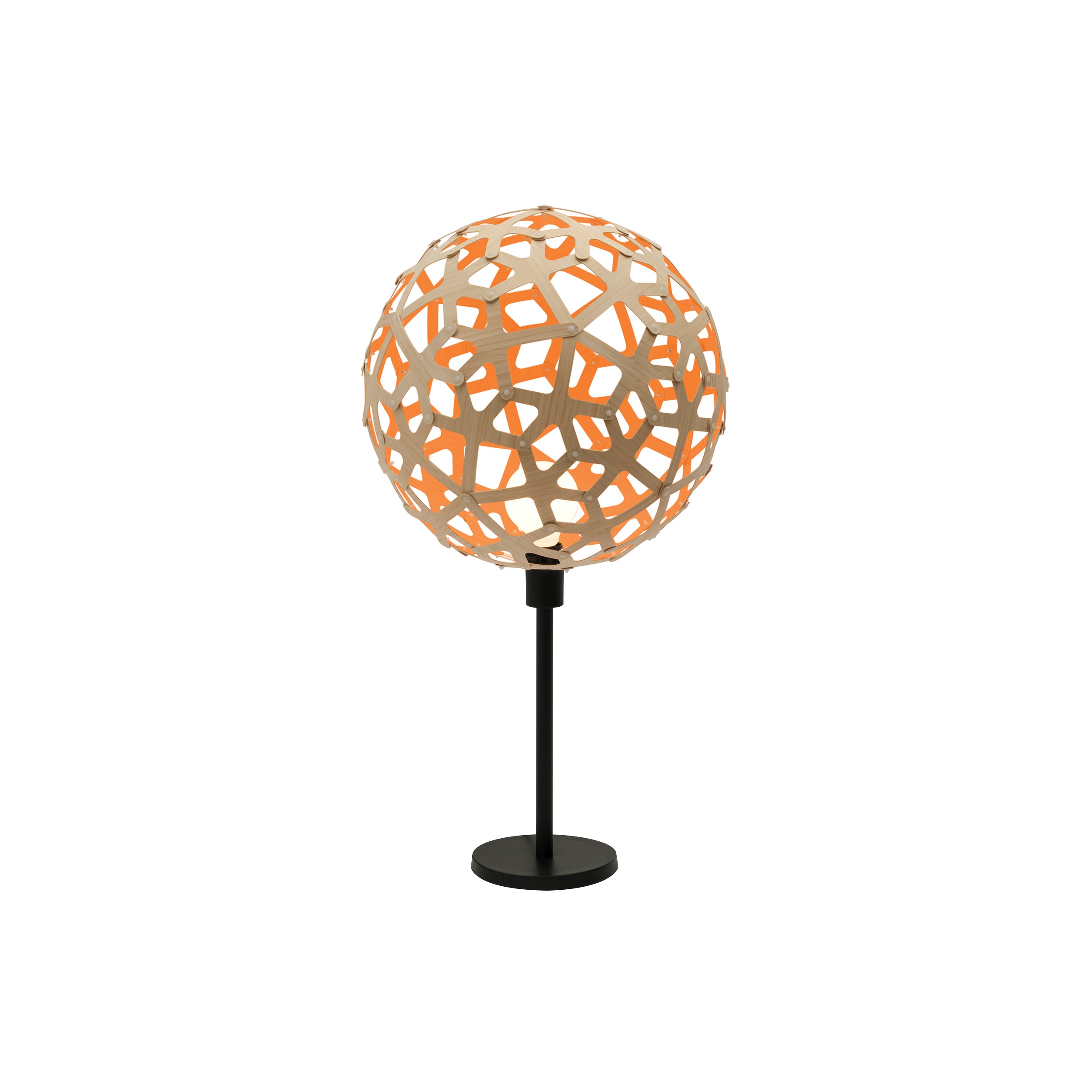 Coral Table Lamp: Bamboo + Orange