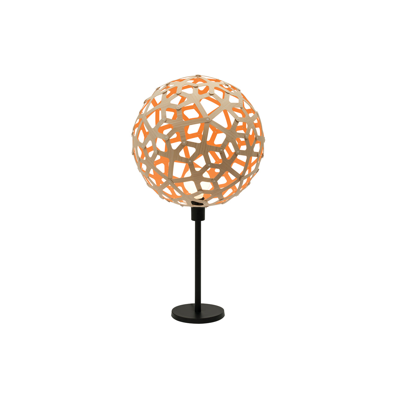 Coral Table Lamp: Bamboo + Orange