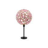 Coral Table Lamp: Bamboo + Pink