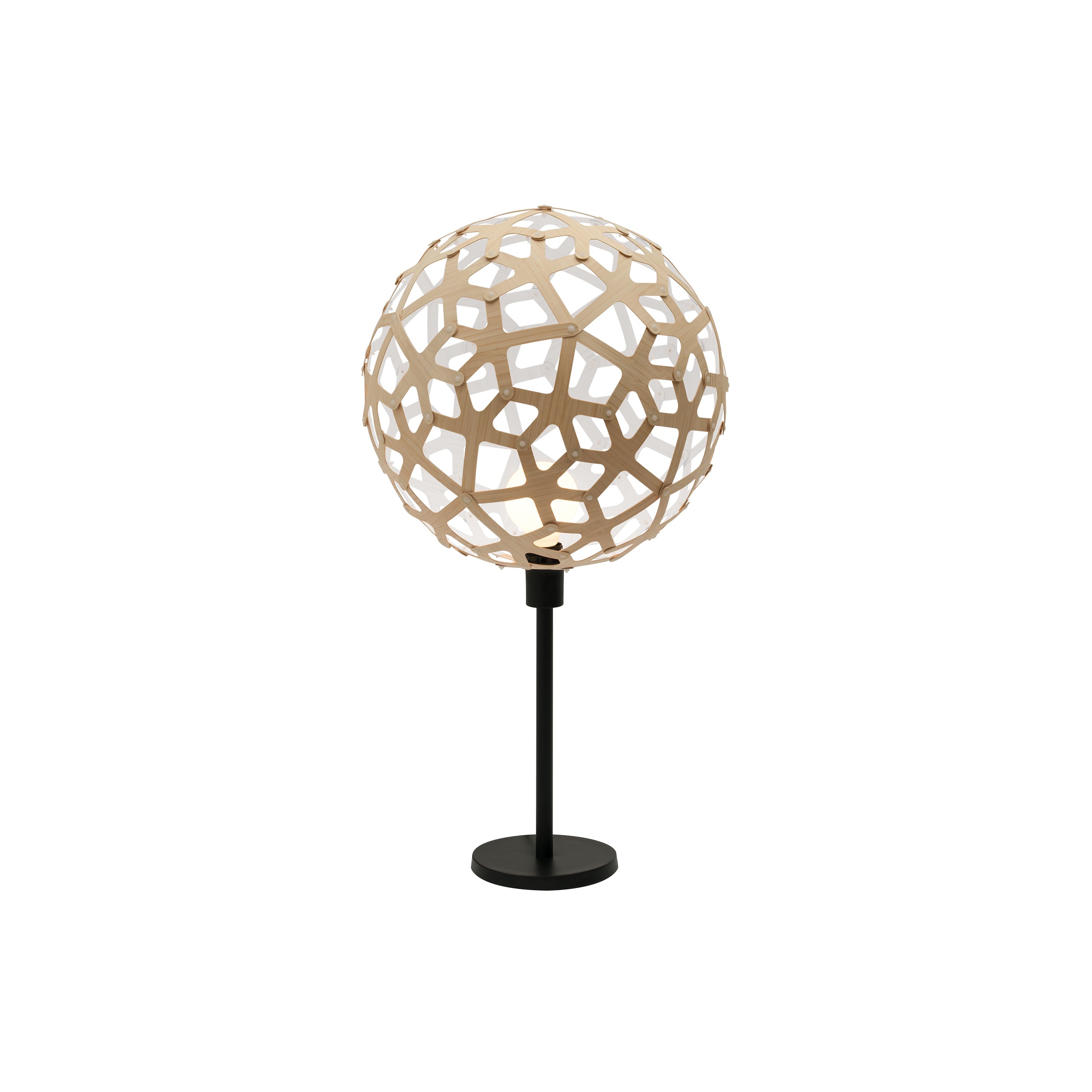 Coral Table Lamp: Bamboo + White