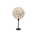 Coral Table Lamp: Bamboo + White