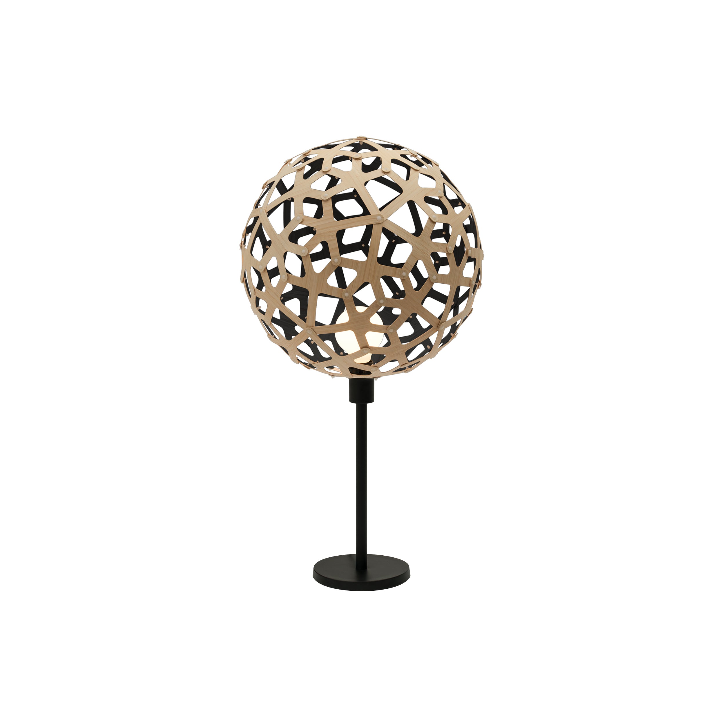 Coral Table Lamp: Bamboo + Black