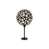 Coral Table Lamp: Black + Bamboo