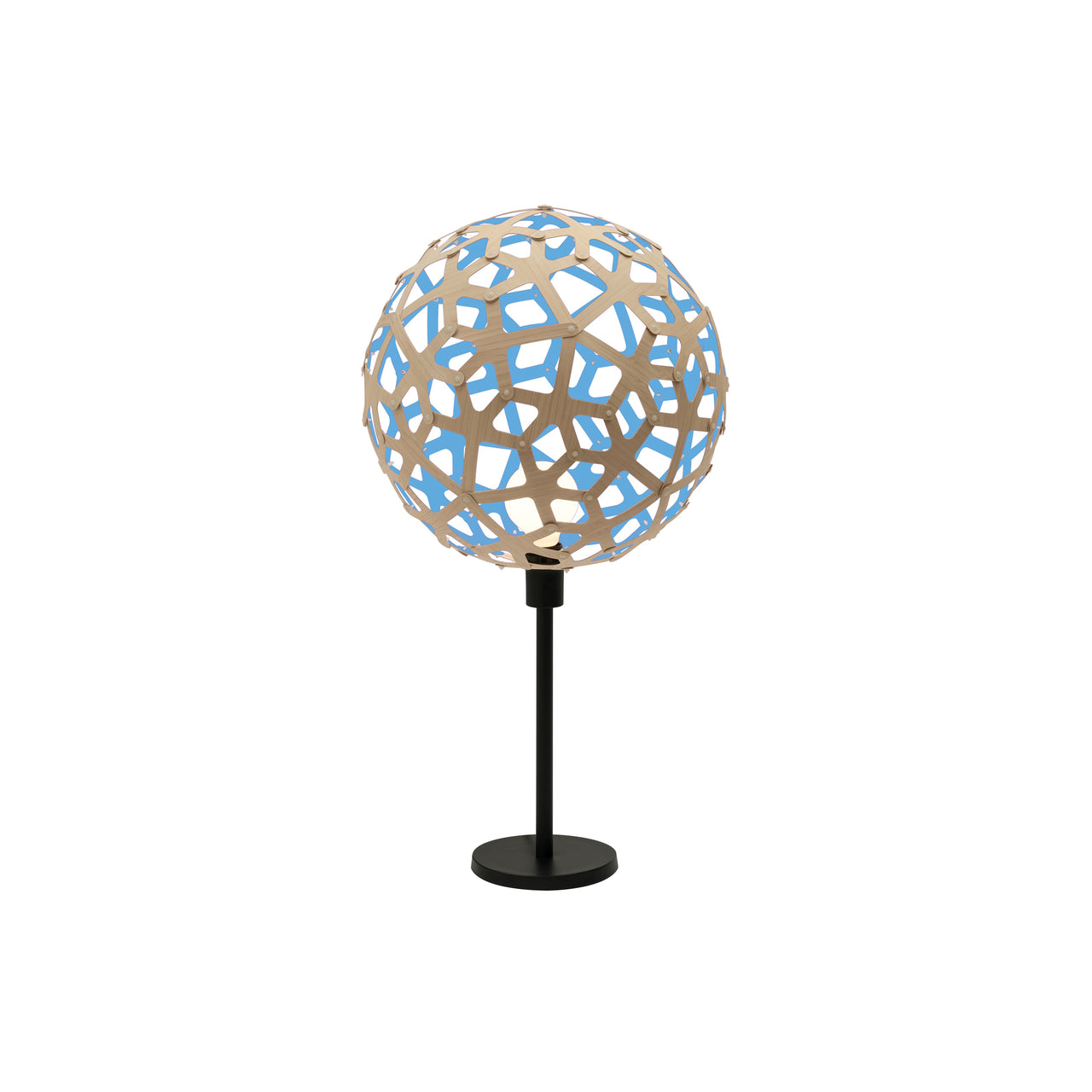 Coral Table Lamp: Bamboo + Blue