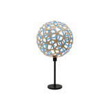 Coral Table Lamp: Bamboo + Blue
