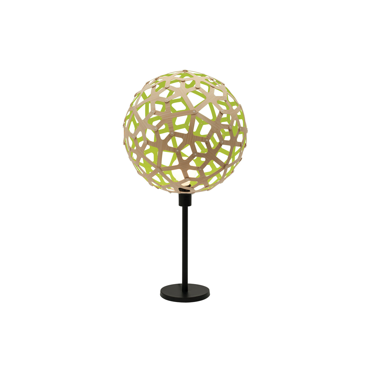 Coral Table Lamp: Bamboo + Lime