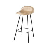 3D Counter Stool: Center Base + Oak