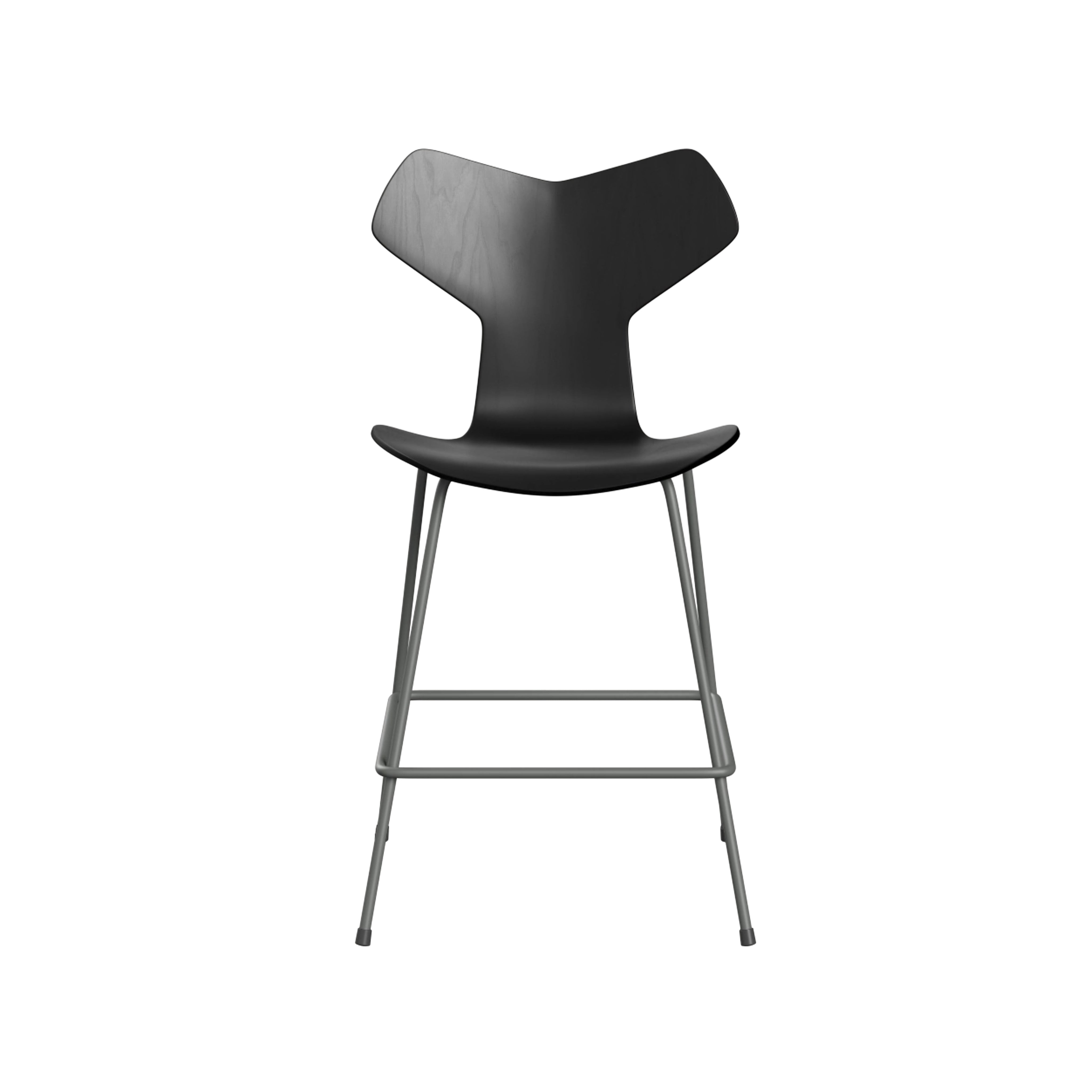 Grand Prix Bar + Counter Stool: Counter + Black Lacquered Veneer