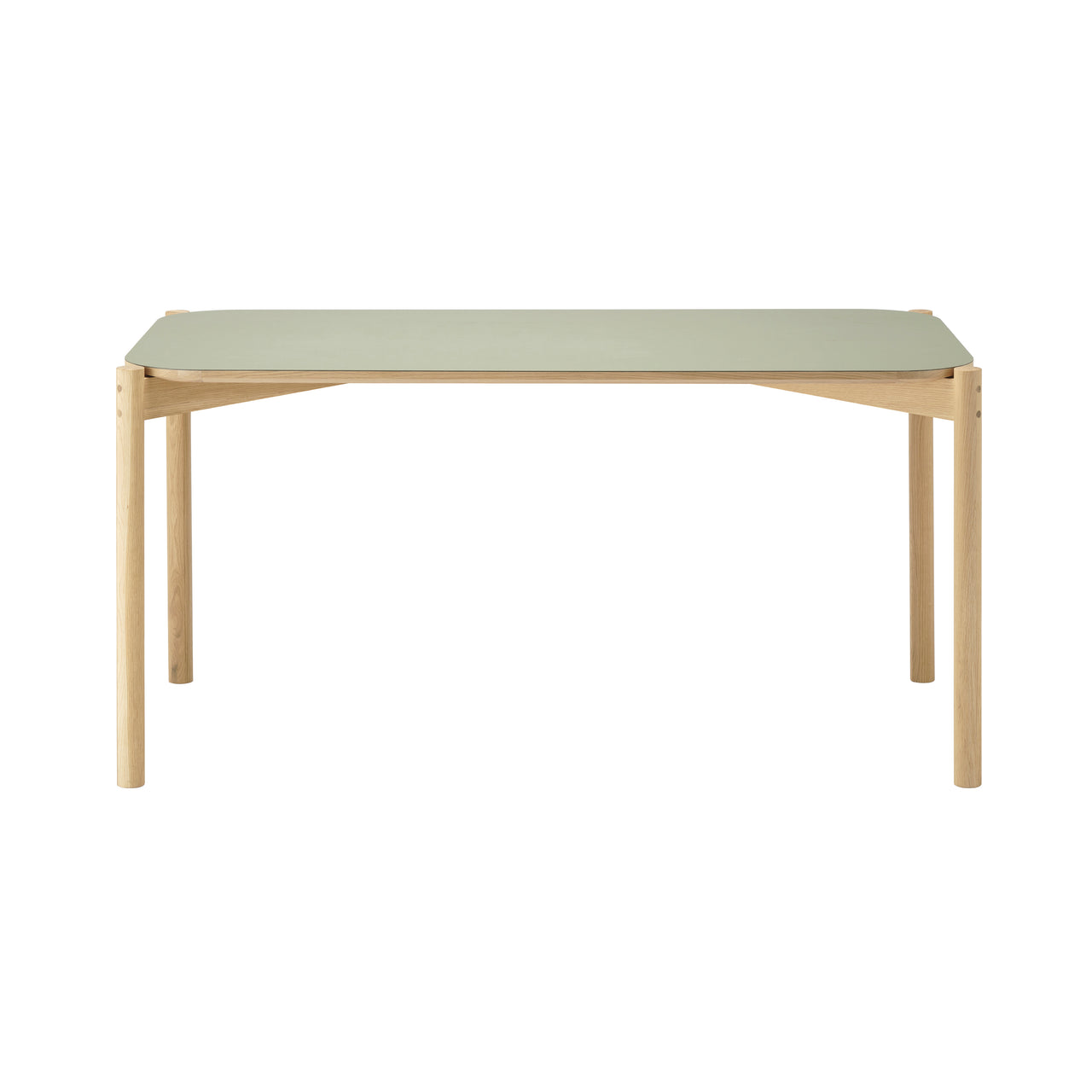 Castor Dining Table: Linoleum + Medium - 59.1