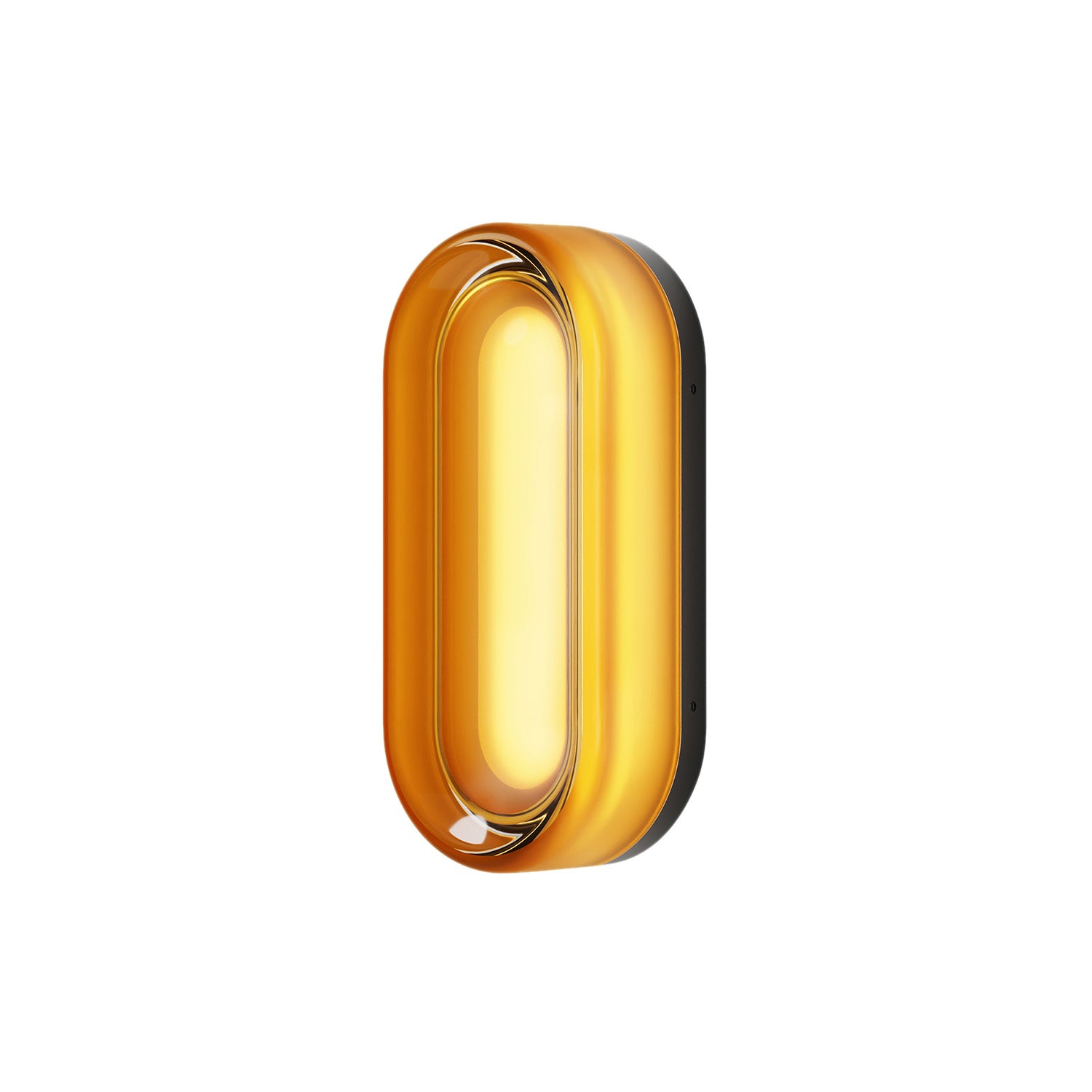 Dimple Dash Lamp: Amber + Black Anodized Powder-Coated