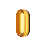 Dimple Dash Lamp: Amber + Black Anodized Powder-Coated