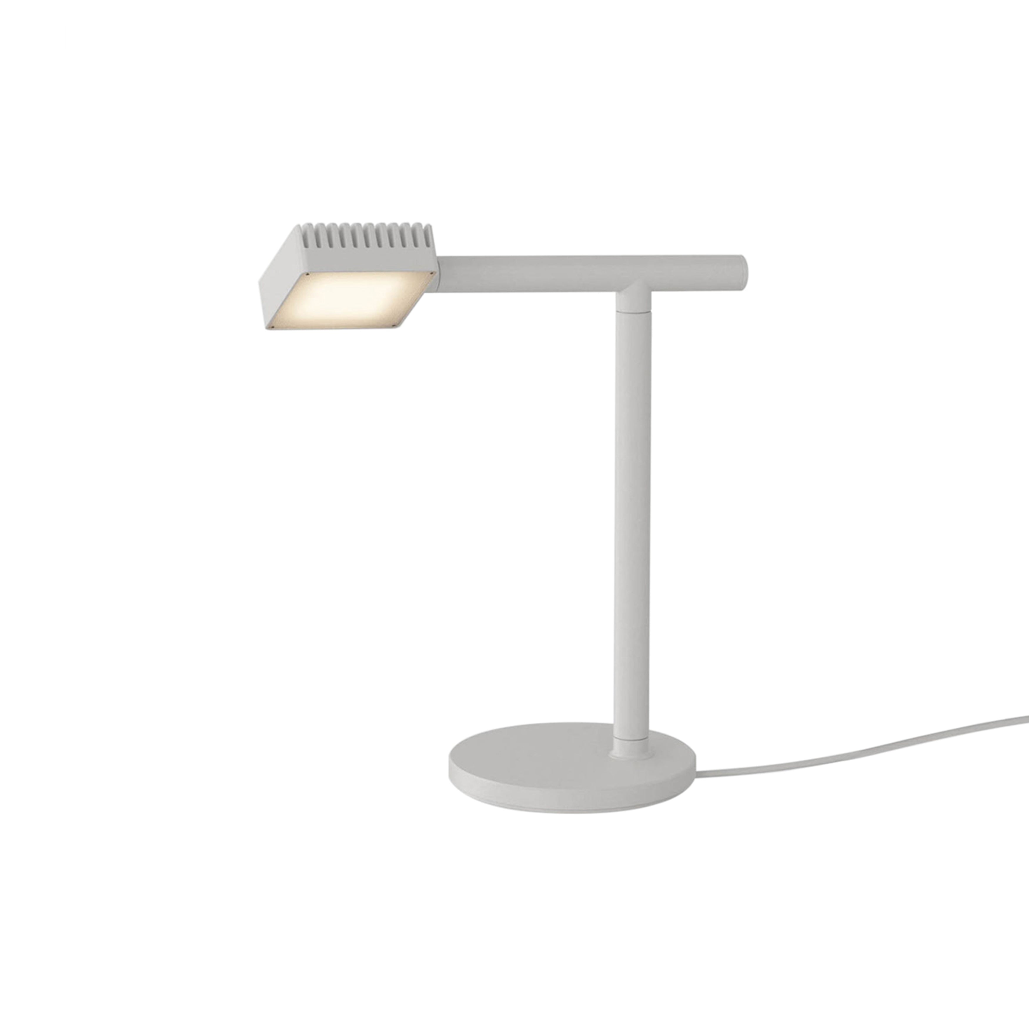 Dorval 02 Table Lamp: White + White