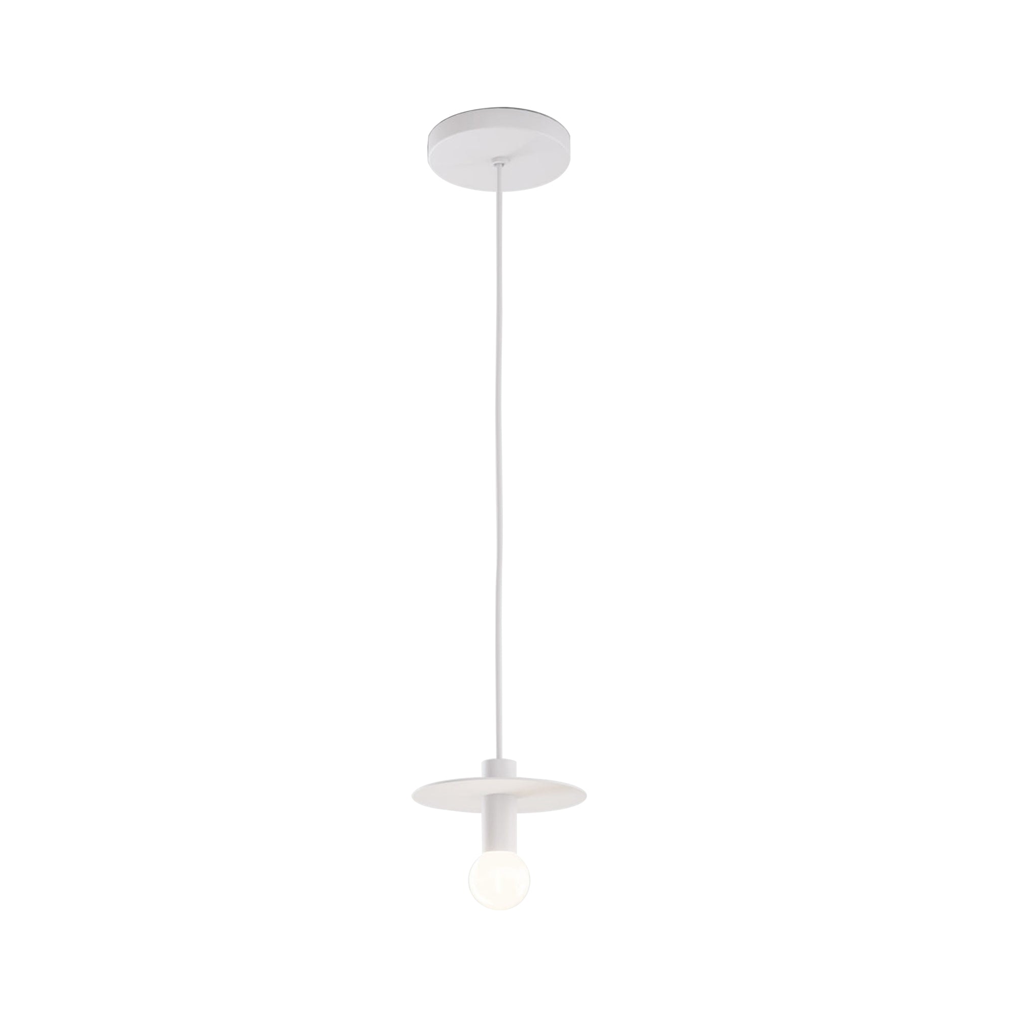 Dot Suspension Lamp: White + White