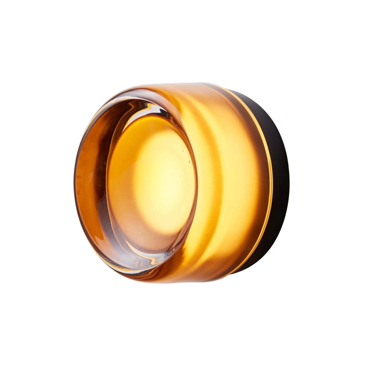 Dimple Sconce: Amber + Black Anodized