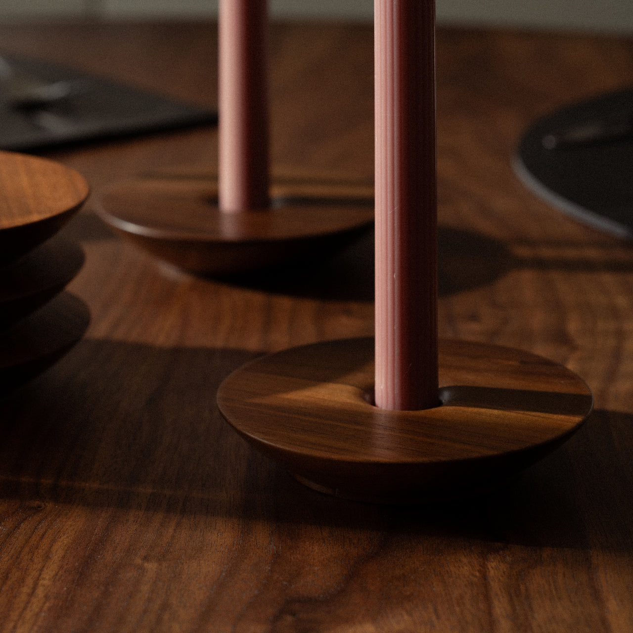 Dish Candlestick Holder Pair