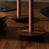 Dish Candlestick Holder Pair