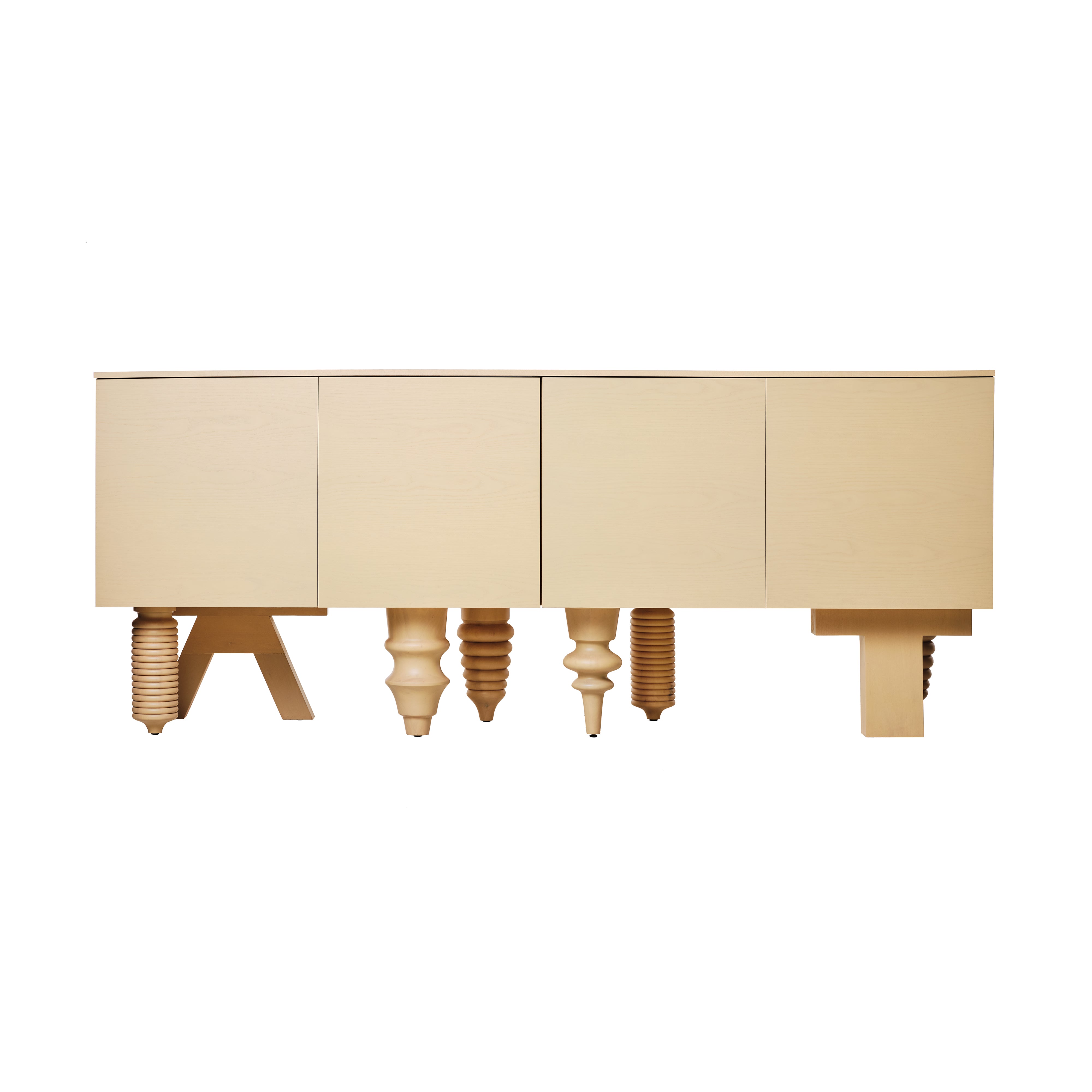 Multileg Cabinet: Egg Yolk Ash + Configuration 4