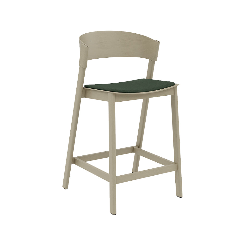 Cover Counter Stool: Upholstered + Dark Beige + Without Foot Protect