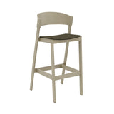 Cover Bar Stool: Upholstered + Dark Beige + Without Foot Protect