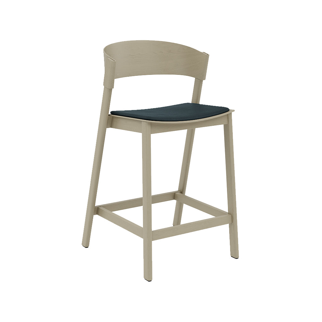 Cover Counter Stool: Upholstered + Dark Beige + Without Foot Protect