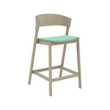 Cover Counter Stool: Upholstered + Dark Beige + Without Foot Protect