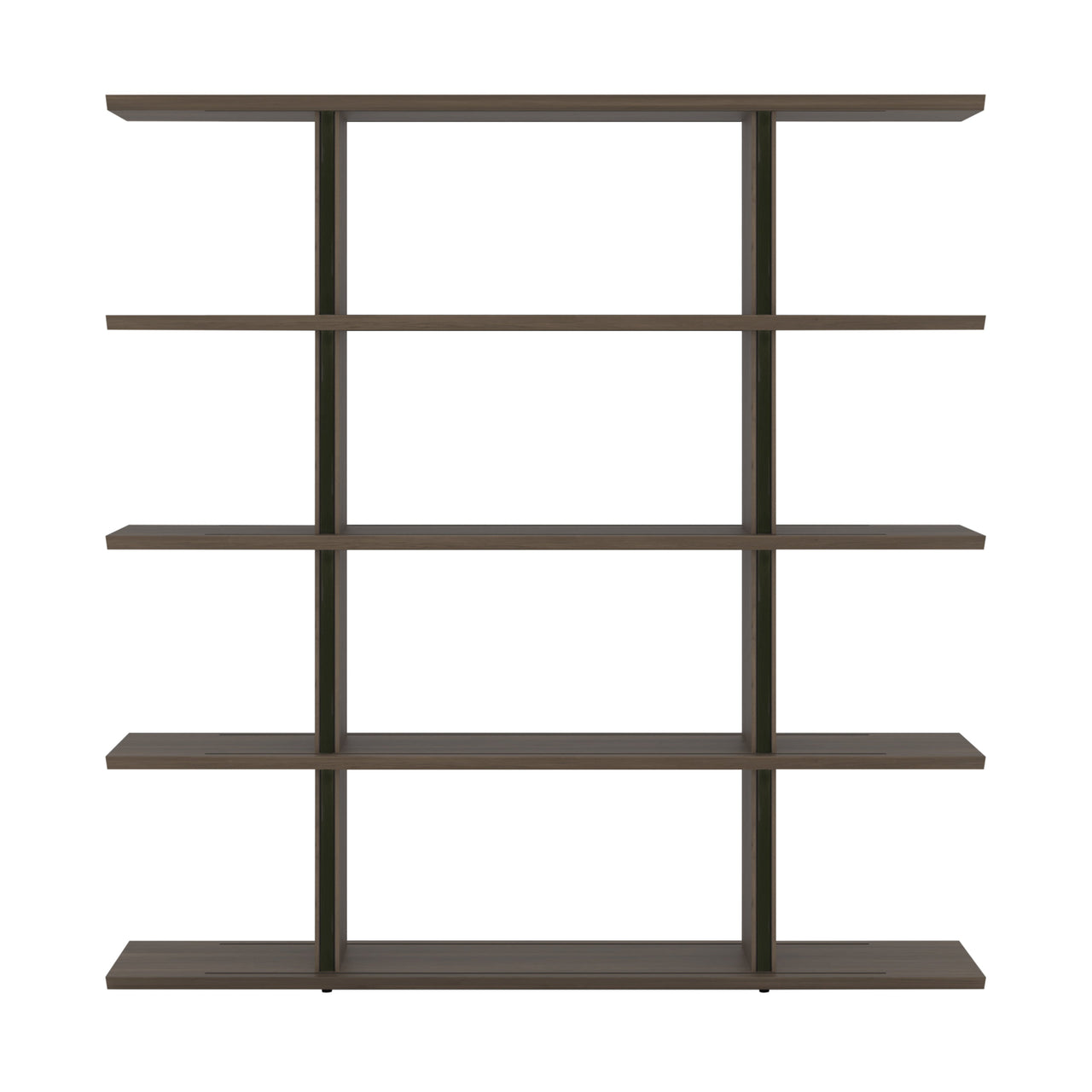 Stockholm Shelf: Composition 4 + Dark Grey Stained Oak + Anodized Aluminum Black