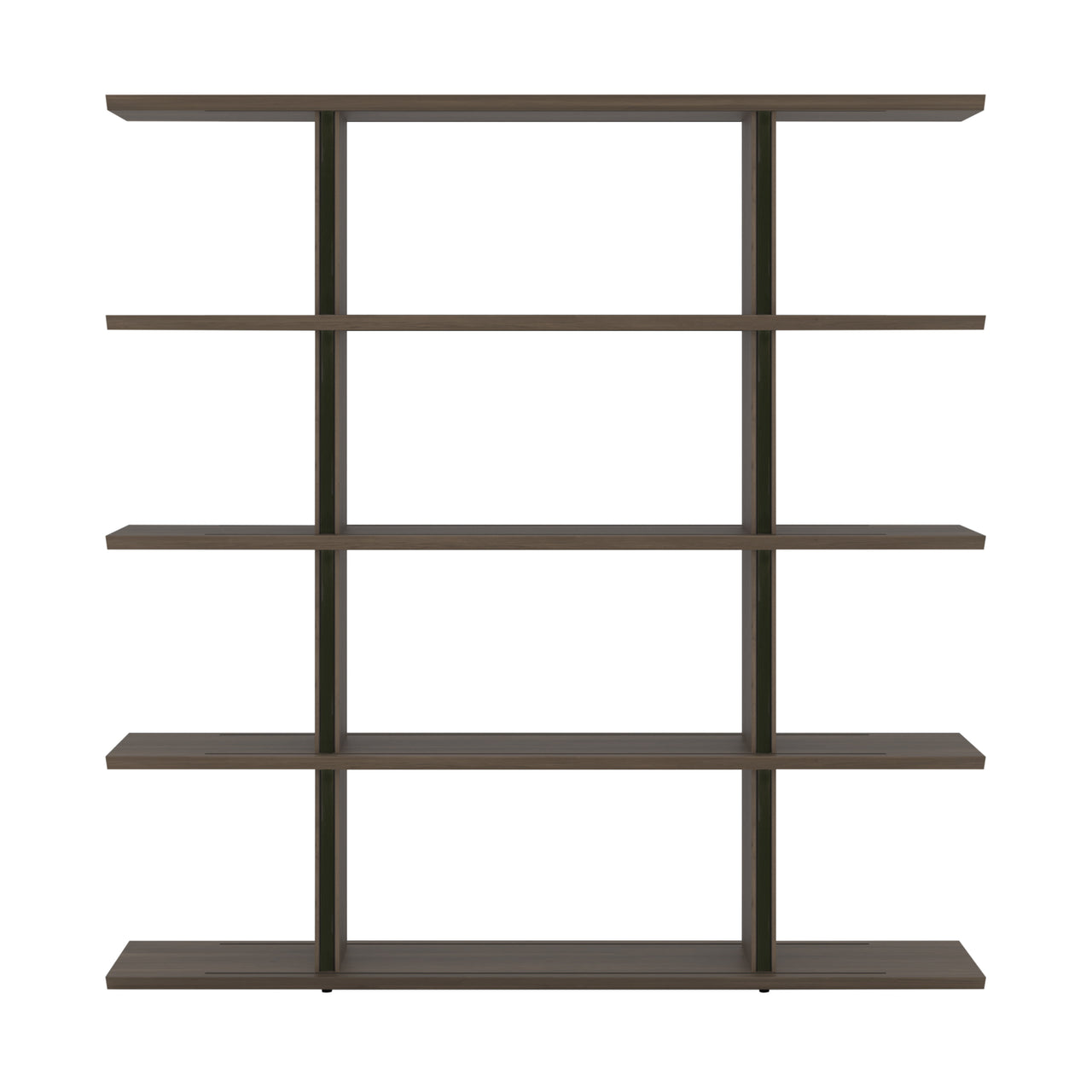 Stockholm Shelf: Composition 4 + Dark Grey Stained Oak + Anodized Aluminum Black