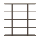 Stockholm Shelf: Composition 4 + Dark Grey Stained Oak + Anodized Aluminum Black