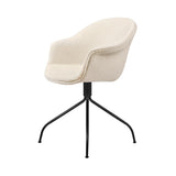 Bat Meeting Chair: Swivel Base + Fully Upholstered + Black Matt