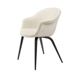 Bat Dining Chair: Wood Base + Fully Upholstered + Black Stained Beech