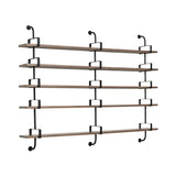 Demon Shelf: 3 Brackets + 5 Shelves + American Walnut