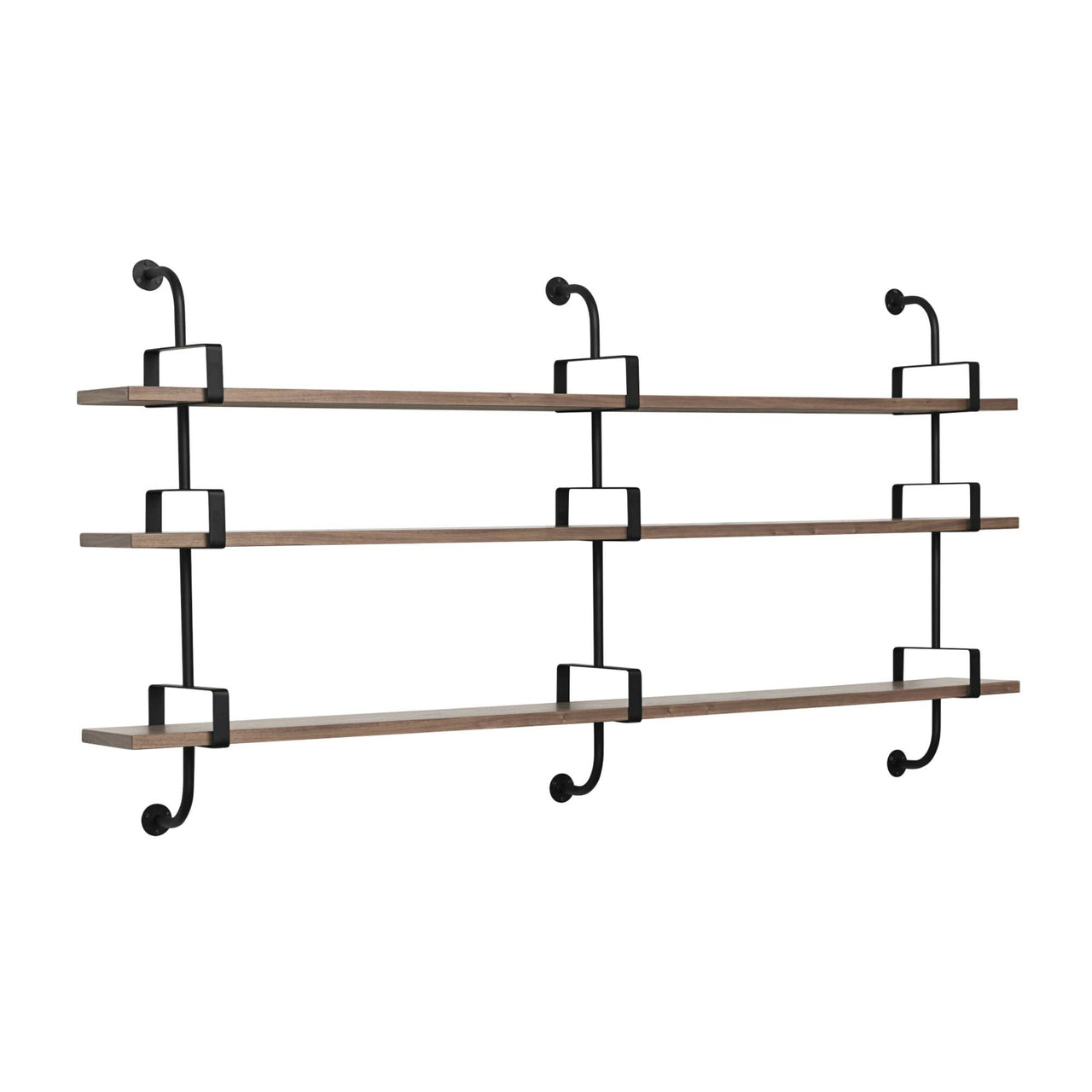 Demon Shelf: 3 Brackets + 3 Shelves + American Walnut