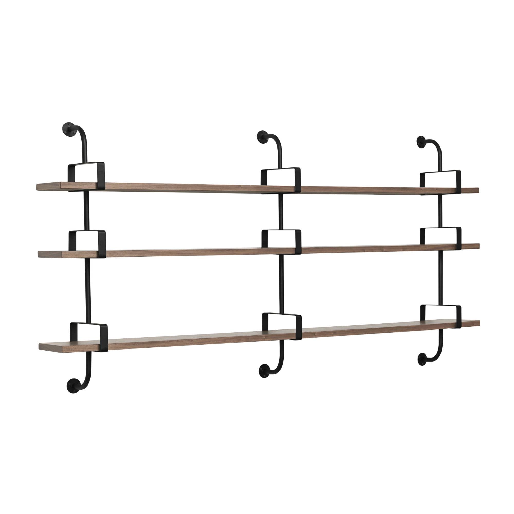 Demon Shelf: 3 Brackets + 3 Shelves + American Walnut