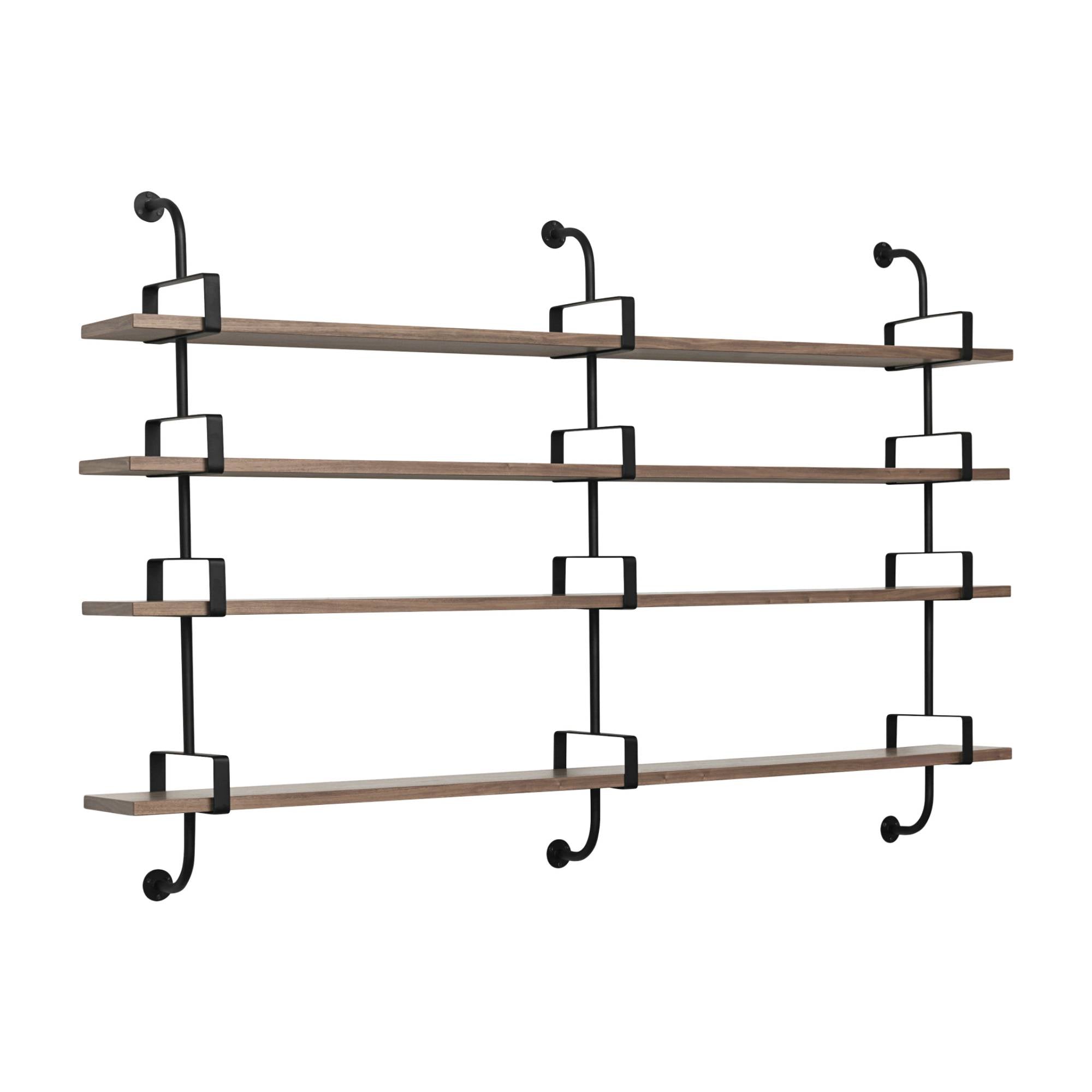Demon Shelf: 3 Brackets + 4 Shelves + American Walnut